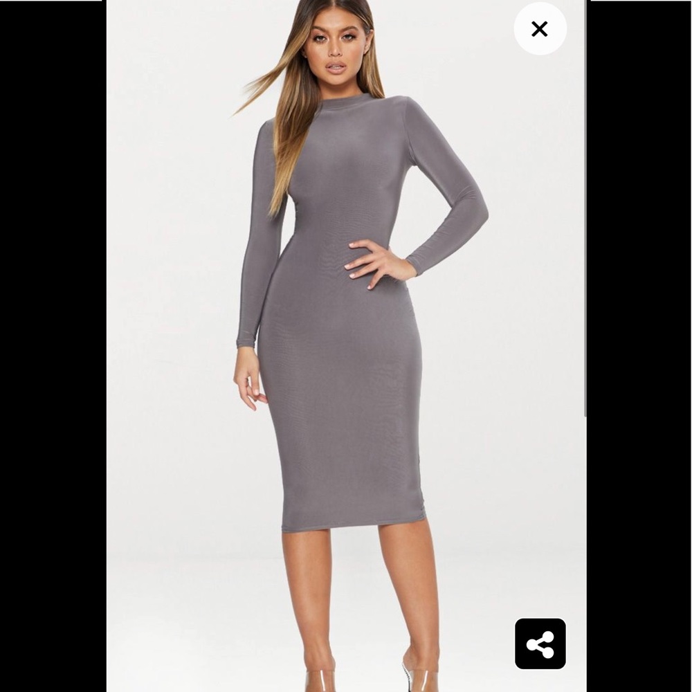 Pretty Little Thing Grey Skin Dress